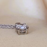 0.74ct Diamond Pendant Necklace Platinum from Ace Jewellery, Leeds