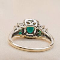 1.20ct Emerald & Diamond Cocktail Ring 10ct Yellow Gold from Ace Jewellery, Leeds