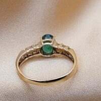 1.03ct Emerald & Diamond Ring 14ct Yellow Gold from Ace Jewellery, Leeds