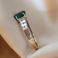 1.03ct Emerald & Diamond Ring 14ct Yellow Gold from Ace Jewellery, Leeds