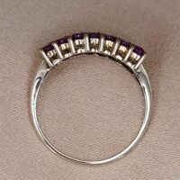 0.75ct Three-Row Ruby Ring 9ct Yellow Gold from Ace Jewellery, Leeds