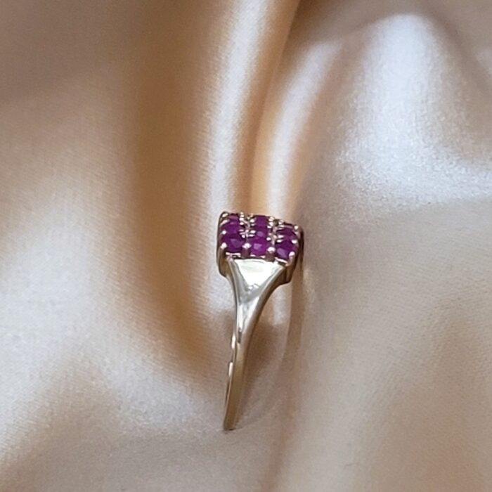 0.75ct Three-Row Ruby Ring 9ct Yellow Gold from Ace Jewellery, Leeds