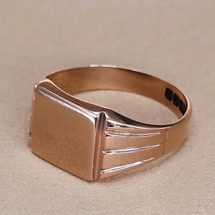 9ct Rose Gold Men's Signet Ring from Ace Jewellery, Leeds