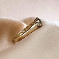 0.55ct Emerald & Diamond Collet-Set Ring 18ct Yellow Gold from Ace Jewellery, Leeds