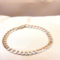 9ct Yellow Gold Flat Curb Link Bracelet from Ace Jewellery, Leeds