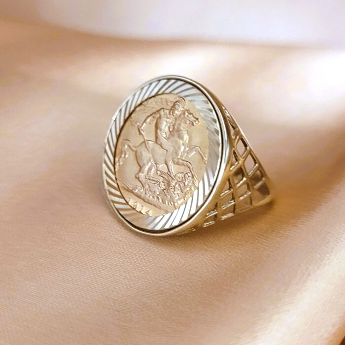 9ct Yellow Gold Half Sovereign Ring from Ace Jewellery, Leeds