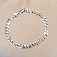 9ct Yellow Gold Flat Curb Link Bracelet from Ace Jewellery, Leeds