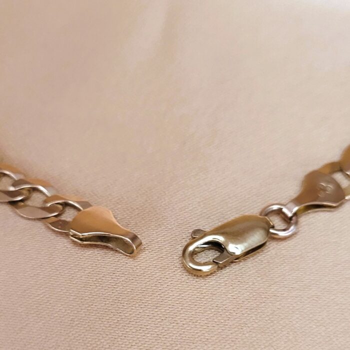 9ct Yellow Gold Flat Curb Link Bracelet from Ace Jewellery, Leeds