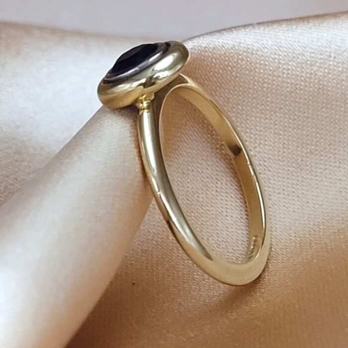 0.40ct Oval Sapphire Collet-Set Ring 18ct Yellow Gold from Ace Jewellery, Leeds