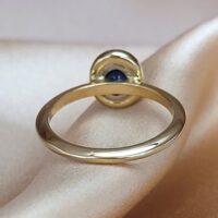 0.40ct Oval Sapphire Collet-Set Ring 18ct Yellow Gold from Ace Jewellery, Leeds