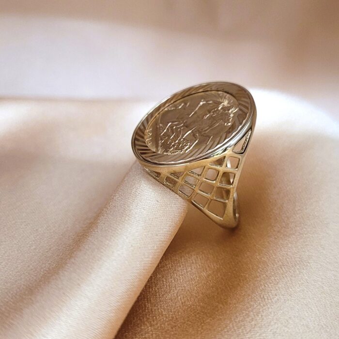 9ct Yellow Gold Half Sovereign Ring from Ace Jewellery, Leeds