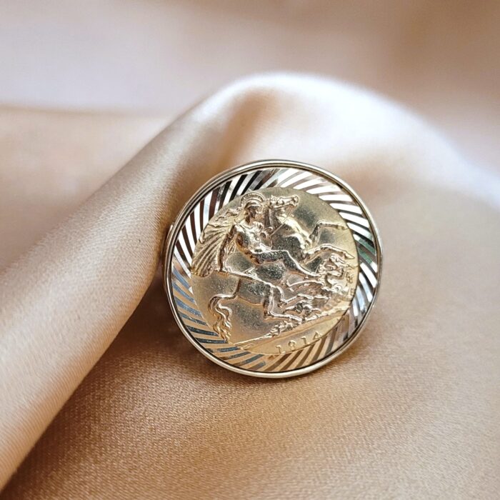 9ct Yellow Gold Half Sovereign Ring from Ace Jewellery, Leeds