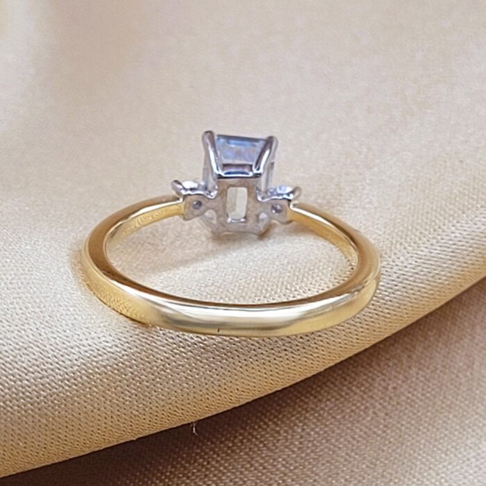 1.10ct Aquamarine & Diamond Three-Stone Ring 18ct Yellow Gold from Ace Jewellery, Leeds