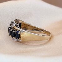 1.48ct Sapphire & Diamond Mult-Stone Ring 9ct Yellow Gold from Ace Jewellery, Leeds