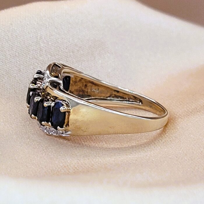 1.48ct Sapphire & Diamond Mult-Stone Ring 9ct Yellow Gold from Ace Jewellery, Leeds