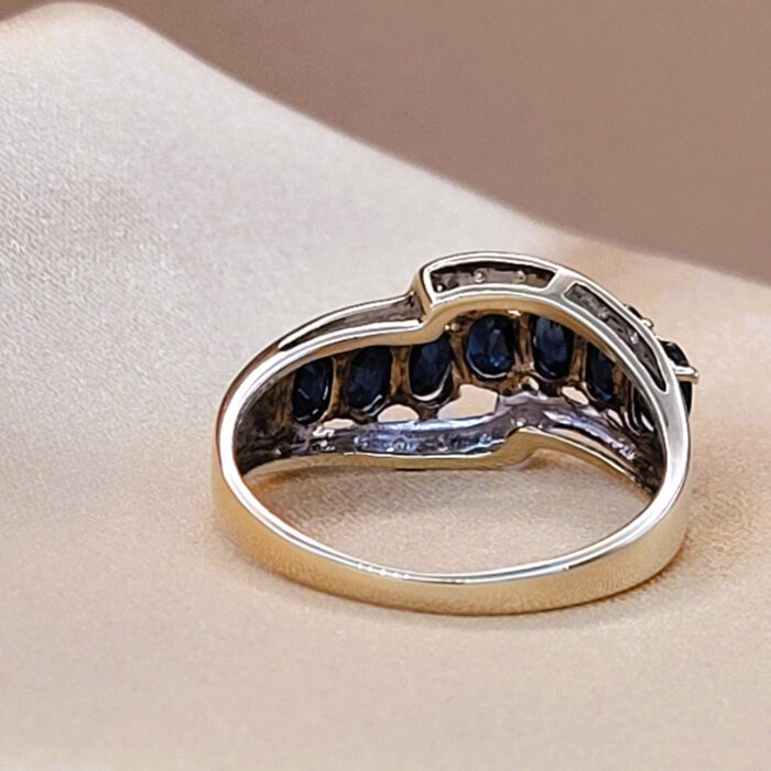 1.48ct Sapphire & Diamond Mult-Stone Ring 9ct Yellow Gold from Ace Jewellery, Leeds