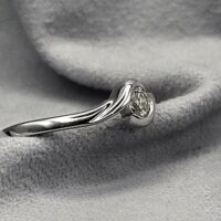 0.30ct Diamond Crossover Single Stone Ring 18ct White Gold from Ace Jewellery, Leeds