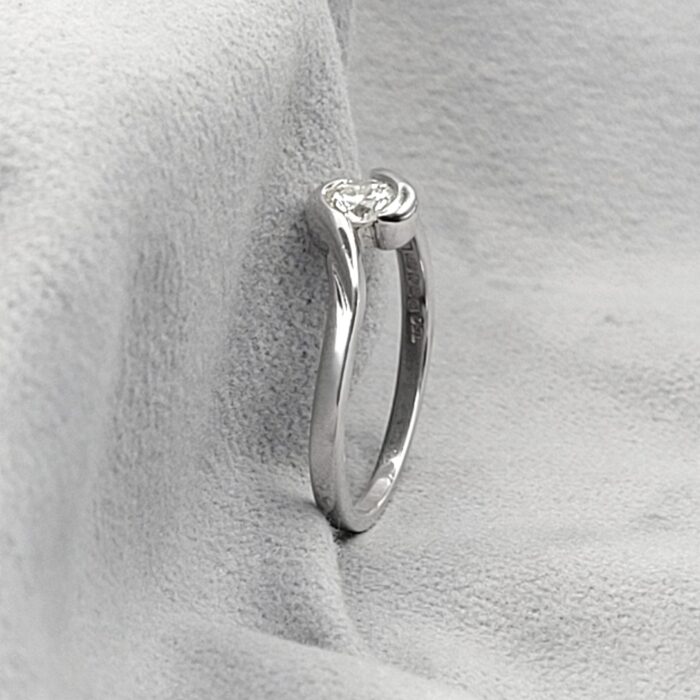 0.30ct Diamond Crossover Single Stone Ring 18ct White Gold from Ace Jewellery, Leeds