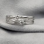 0.16ct Diamond Fancy Twist Ring 18ct White Gold from Ace Jewellery, Leeds