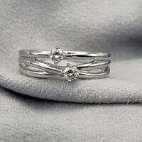 0.16ct Diamond Fancy Twist Ring 18ct White Gold from Ace Jewellery, Leeds