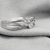 0.16ct Diamond Fancy Twist Ring 18ct White Gold from Ace Jewellery, Leeds