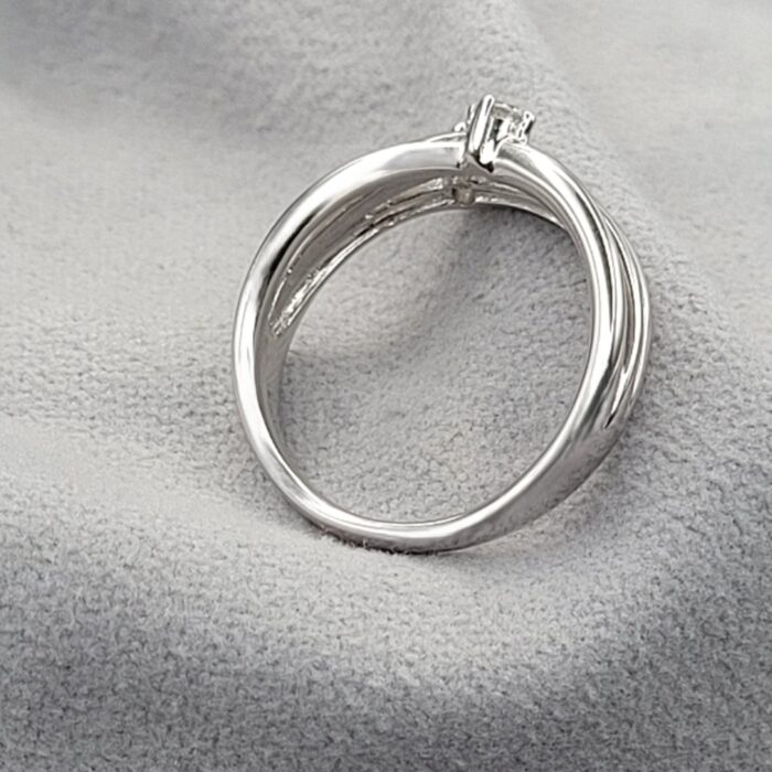 0.16ct Diamond Fancy Twist Ring 18ct White Gold from Ace Jewellery, Leeds