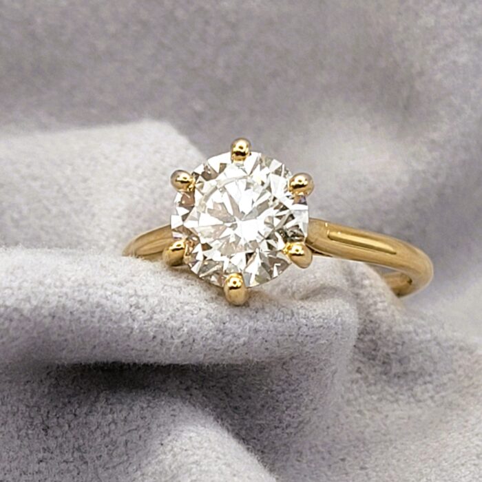 2.07ct Round Brilliant-Cut Lab Diamond Solitaire Engagement Ring 18ct Yellow Gold from Ace Jewellery, Leeds