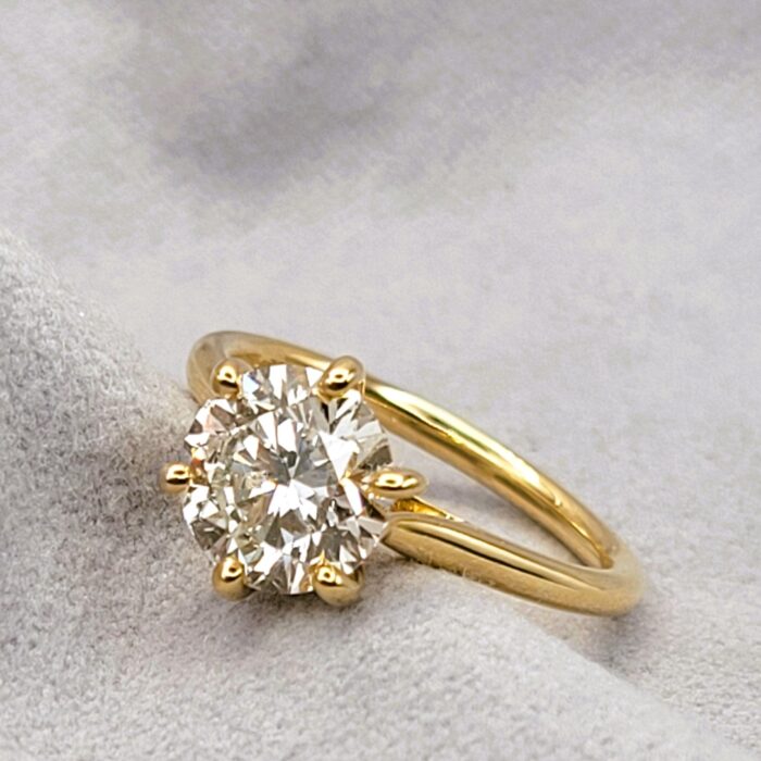 2.07ct Round Brilliant-Cut Lab Diamond Solitaire Engagement Ring 18ct Yellow Gold from Ace Jewellery, Leeds