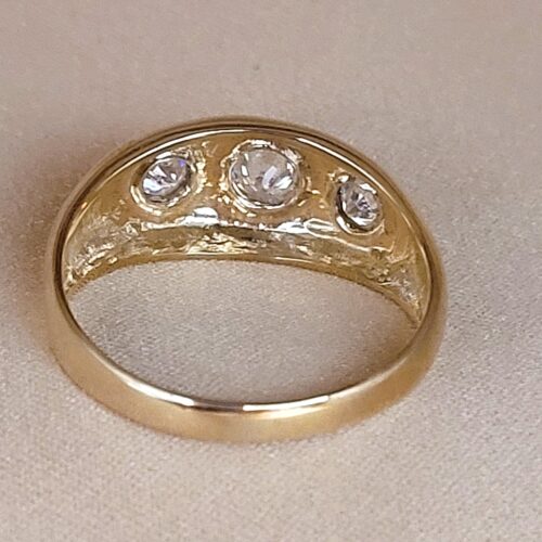 Cz-Set Starburst Design Ring 9ct Yellow Gold from Ace Jewellery, Leeds