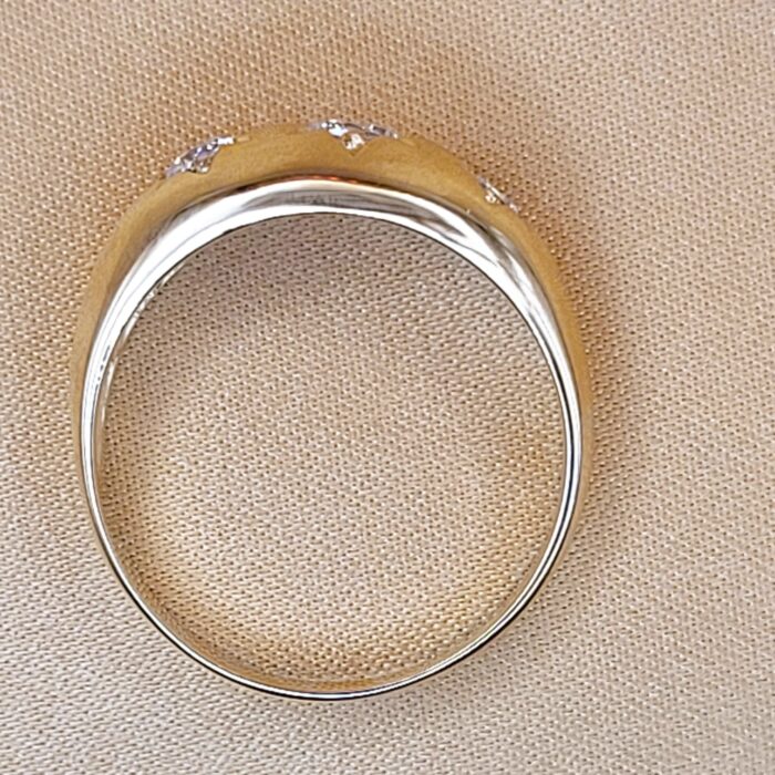 Cz-Set Starburst Design Ring 9ct Yellow Gold from Ace Jewellery, Leeds