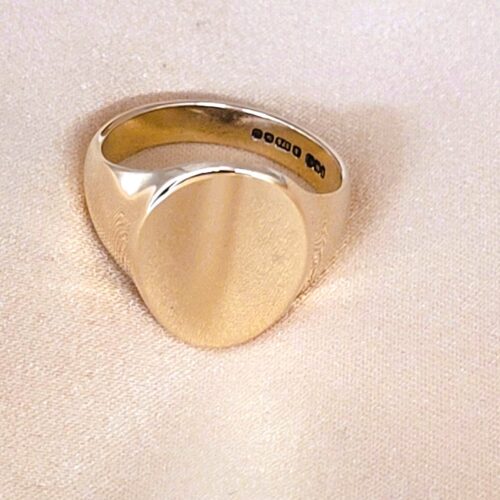 Men's 9ct Yellow Gold Signet Ring from Ace Jewellery, Leeds