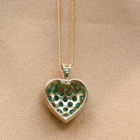 1.20ct Emerald Heart Pendant Necklace 9ct Yellow Gold from Ace Jewellery, Leeds