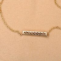 0.18ct Channel-Set Bar Pendant Necklace 9ct Yellow Gold from Ace Jewellery, Leeds