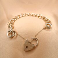 9ct Yellow Gold Curb Link Padlock Bracelet from Ace Jewellery, Leeds