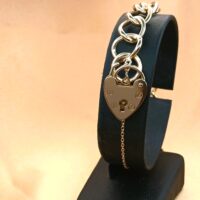 9ct Yellow Gold Curb Link Padlock Bracelet from Ace Jewellery, Leeds