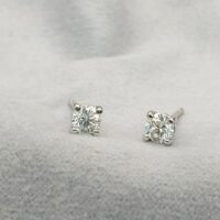 0.60ct Round Diamond Solitaire Stud Earrings 18ct White Gold from Ace Jewellery, Leeds