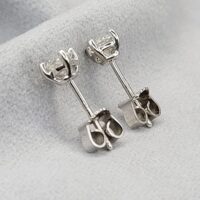 0.60ct Round Diamond Solitaire Stud Earrings 18ct White Gold from Ace Jewellery, Leeds