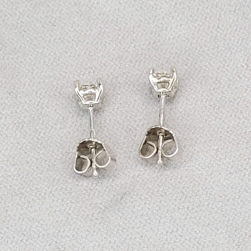 0.60ct Round Diamond Solitaire Stud Earrings 18ct White Gold from Ace Jewellery, Leeds