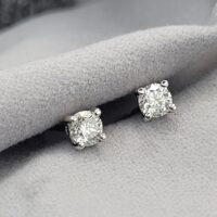 0.60ct Round Diamond Solitaire Stud Earrings 18ct White Gold from Ace Jewellery, Leeds