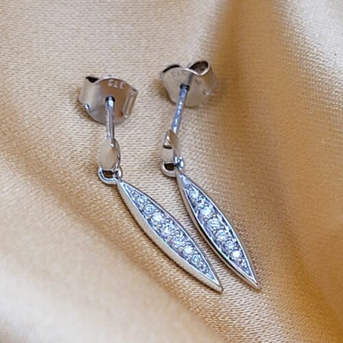 0.10ct Diamond Drop Earrings 9ct White Gold from Ace Jewellery, Leeds