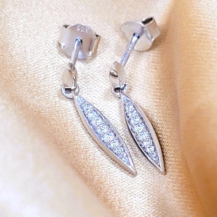 0.10ct Diamond Drop Earrings 9ct White Gold from Ace Jewellery, Leeds