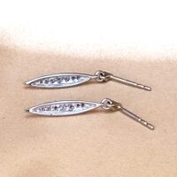 0.10ct Diamond Drop Earrings 9ct White Gold from Ace Jewellery, Leeds