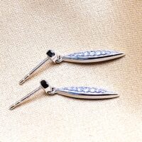 0.10ct Diamond Drop Earrings 9ct White Gold from Ace Jewellery, Leeds