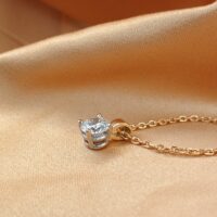 0.77ct Round Diamond Pendant Necklace 18ct Yellow Gold from Ace Jewellery, Leeds