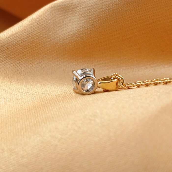 0.77ct Round Diamond Pendant Necklace 18ct Yellow Gold from Ace Jewellery, Leeds