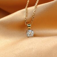 0.77ct Round Diamond Pendant Necklace 18ct Yellow Gold from Ace Jewellery, Leeds