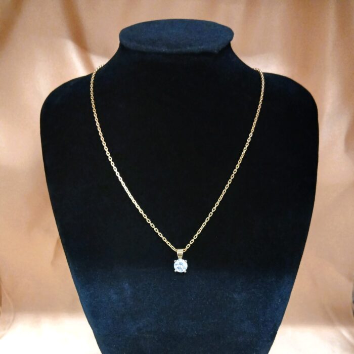 0.77ct Round Diamond Pendant Necklace 18ct Yellow Gold from Ace Jewellery, Leeds