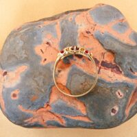 1.25ct Doublet Ruby & Diamond Antique Ring 18ct Yellow Gold