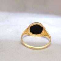 9ct Yellow Gold Onyx Men's Signet Ring from Ace Jewellery, Leeds