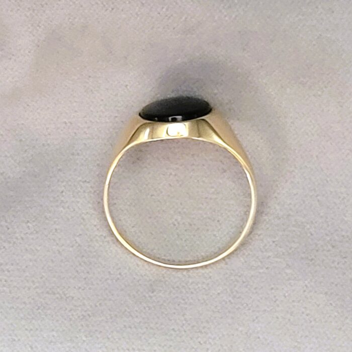 9ct Yellow Gold Onyx Men's Signet Ring from Ace Jewellery, Leeds